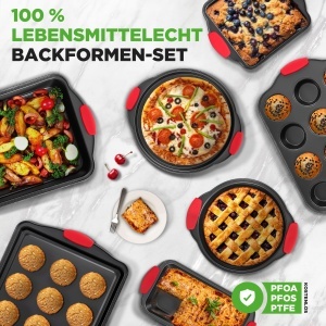 Set de forme de copt NutriChef 8 piese, antiaderente, din otel carbon, usor de curatat - Img 5