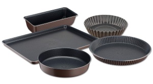 Set de forme de copt Tefal Perfectbake, 5 piese, aluminiu reciclat, antiaderent