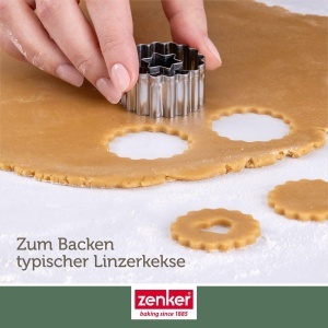 Set de forme pentru fursecuri Zenker din inox, 3 piese, cu ambalaj cadou - Img 6