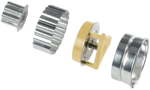 Set de forme pentru fursecuri Zenker Linzer, 4 piese, inox si plastic - Img 3