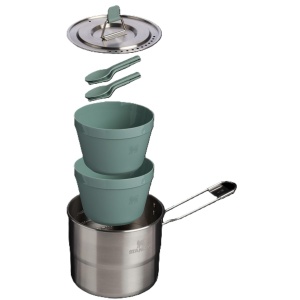 Set de gatit Stanley 1913 Wildfare Go Two Bowl - 1.1L, inox, 6 piese