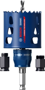 Set de gauri pentru materiale dure Bosch EXPERT, 68 mm, cu sistem rapid de schimbare