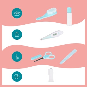 Set de ingrijire a bebelusilor Babymoov, 6 accesorii, cu termometru digital pentru bebelusi - Img 4