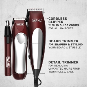 Set de ingrijire Wahl Home Pro Combo 3in1, cu masina de tuns, trimmer si accesorii - Img 3