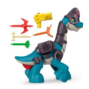 Set de joaca Brachiosaurus Imaginext cu 4 unelte, pentru copii prescolari