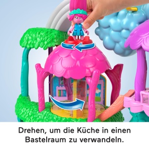 Set de Joaca Fisher-Price Trolls cu Lumini si Sunete, Figurina Poppy, 3-8 Ani - Img 5