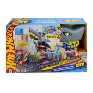 Set de joaca Hot Wheels - Autowaschanlage cu efect de schimbare a culorii, model HTN82 - Img 7
