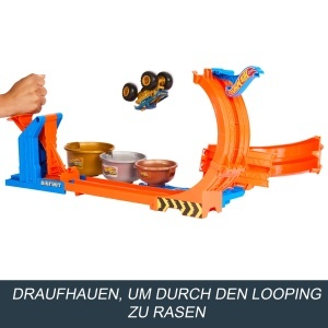Set de Joaca Hot Wheels Monster Trucks Bigfoot 50 Aniversare cu Looping si Flip, 164 - Img 3