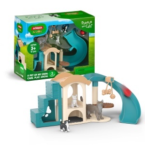Set de Joaca pentru Pisici Schleich Farm World 42764, 12 Piese, Activitati Diverse