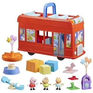 Set de Joaca Peppa Pig Autobuz de Petrecere 2-in-1, 3 Figurine, 13 Accesorii - Img 4