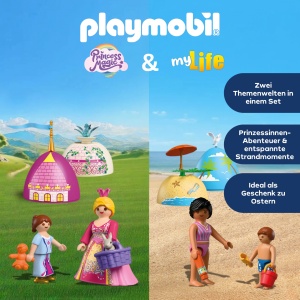 Set de Joaca PLAYMOBIL cu Printesa si Plaja, 2 Oua Surpriza, Figurine si Accesorii - Img 3