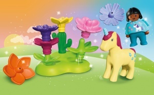 Set de joaca PLAYMOBIL Junior - Gradina Feerica cu Unicorn si Flori Colorate, 72087 - Img 2