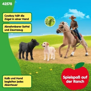 Set de Joaca Schleich Farm World - Westernreiten 42578, 6 Piese, Ideal pentru Copii - Img 5