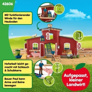 Set de Joaca Schleich - Ferma Mare cu Casa de Fermier, 92 Piese - Img 4