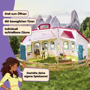 Set de Joaca Schleich - Grajd cu 60 Piese, 2 Figurine Cai si Accesorii - Img 5