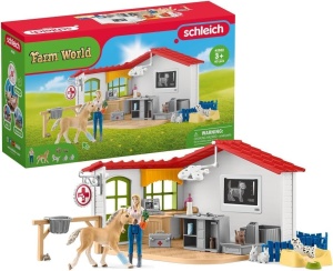 Set de Joaca Veterinar Schleich Farm World 42502 cu 43 Piese