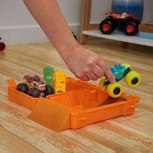 Set de joc Hot Wheels Monster Trucks - Motosaurus 164, Stunt Arena, 2 masini incluse - Img 3
