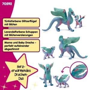 Set de Joc Schleich BAYALA Blutendrache si Babydrache 70592 2 piese, culori vibrante - Img 3