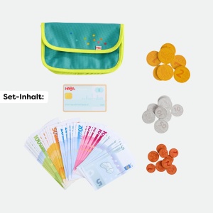 Set de jocuri cu bani HABA 2011830001 - 18 piese, din lemn, pentru copii - Img 2