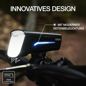Set de lumini LED pentru bicicleta OSRAM LEDsBIKE Race 50, 50 Lux, reincarcabil, 3 niveluri de intensitate - Img 5