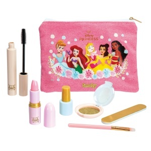 Set de Machiaj Disney Princess Smoby cu 6 Accesorii, Etui pentru Copii de 3 Ani