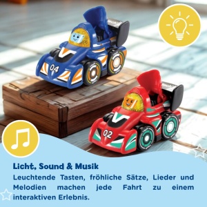 Set de masini de curse VTech Tut Tut Baby Flitzer - 2 interactiv - Img 3