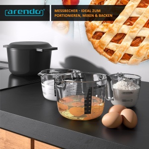 Set de masurare Arendo din sticla borosilicata - 250ml, 500ml, 1000ml - Img 6