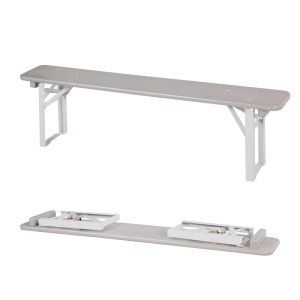 Set de mobilier pentru copii Roba - 2 banci 1 masa, gri, din lemn masiv - Img 3
