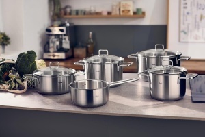Set de Oale Fissler SatiTherm 5 piese, inox 1810, cu capac din sticla, inductie - Img 7