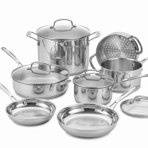 Set de Oale si Tigai Cuisinart Chefs Classic, 11 piese, inox, inductie