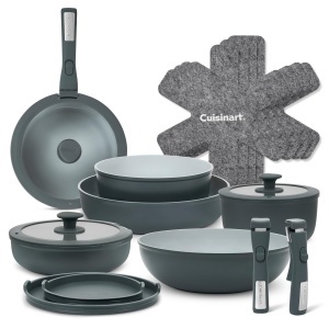Set de Oale si Tigai Cuisinart ClickSmart 18 piese, Antiaderent, Design Compact
