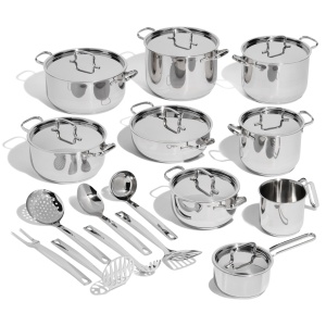 Set de Oale si Tigai Lagostina Sfiziosa din Inox 1810, 24 Piese, Inductie