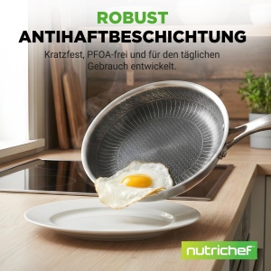 Set de Oale si Tigai NutriChef 8 piese, inox, inductie, antiaderent - Img 3