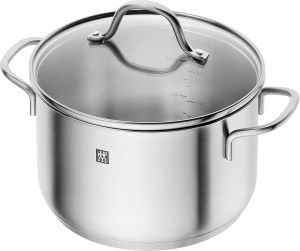 Set de Oale ZWILLING Flow 5 piese, inox, inductie, cu capac din sticla - Img 2
