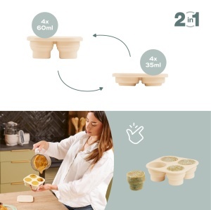 Set de recipiente pentru bebelusi Babymoov cu Fruchtsauger, 3 piese, Silikon, 9-60 ml - Img 4