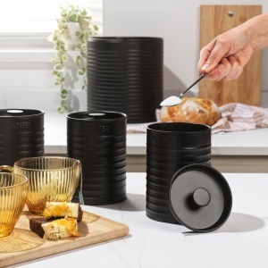 Set de recipiente pentru bucatarie Russell Hobbs RH03270EU7, 4 piese, otel, negru - Img 3