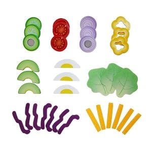 Set de salata Hape Set de salata de gradina, joc de imitatie de gatit din lemn pentru copii, ingrediente si accesorii pentru salata pentru obiceiuri alimentare sanatoase 1174340 - Img 2