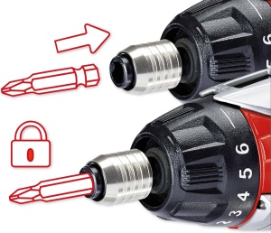 Set de surubelnite cu acumulator Einhell TE-SD 3.6 Li (3.6 V, 1.5 Ah, cuplu de 3.5 Nm, 2x lumina LED, incl. incarcator, 32 buc. Bitset, Cutie de depozitare),rosu,incl. 32 biti / cutie cadou - Img 3