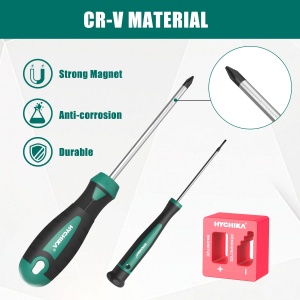 Set de surubelnite magnetice HYCHIKA, 51 piese, din otel CR-V, cu maner ergonomic - Img 3