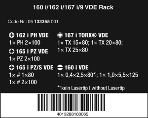 Set de surubelnite Wera Kraftform Plus 100, 9 piese, izolate, Torx - Img 2