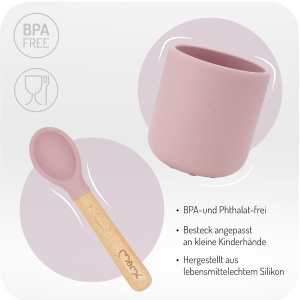 Set de Tacamuri si Farfurii pentru Copii MoMi AMI, 6 Piese, Silikon, 360 ml - Img 3