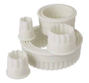 Set de taiat aluat IBILI 784200, 9 forme, transparent, Polyglas