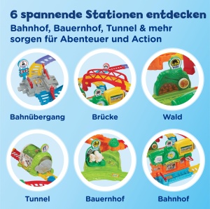 Set de tren VTech Tut Tut Baby Flitzer - Bunter Bahnhof cu 19 sine - Img 3