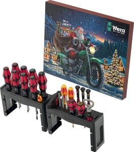 Set de Unelte Wera Adventskalender 2025, 28 piese, mix unelte pentru 18 tipuri de suruburi