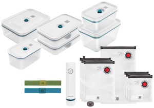 Set de vacuumare ZWILLING Fresh Save 16 piese sticla si plastic La Mer