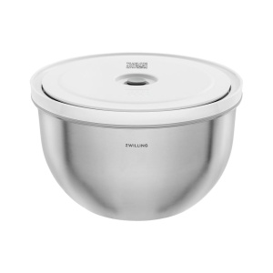 Set de vase cu vacuum ZWILLING Fresh Save Bowls 9 piese inox argintiu-alb - Img 5