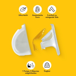Set Doppelpumpset Medela Hands-Free pentru Pompa de San 2 Cups, Ultralegerez, Anatomice - Img 3