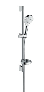 Set dus hansgrohe Crometta, 0,65 m, cu suport sapun, 2 tipuri jet, AlbChrom