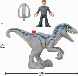 Set Figurine Fisher-Price Jurassic World - Blue si Owen, pentru copii 3 - Img 4