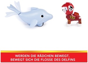 Set Figurine Paw Patrol Aqua Pups - Marshall si Delfin, 6 cm si 13 cm, pentru copii de la 3 ani - Img 3
